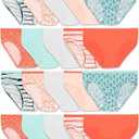Fruit of the Loom Girl's Cotton Hipster Underwear Hipster Panties
 (8, 20 Pack - Fashion Assorted)