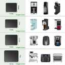 Appliance Slider 360 Rolling Tray for Coffee Maker Bamboo Coffee Pot Slider Tray for Countertop Rotation Sliding Tray with Wheels, Appliances Mat Easily from Under The Cabinet Black(15.7"13")