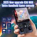 R36MAX Retro Handheld Game Console 18,000+ Classic Games, 4.0" IPS Display, Linux System, 64GB Storage Your Retro Gaming Console and The to Relive Timeless Classics.(Black)