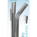 Reusable Stainless Steel Straws With Tip, 7 Count