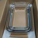 6-Piece Deep Glass Baking Dish Set with Plastic lids,Rectangular Glass Bakeware Set with Lids, Baking Pans for Lasagna, Leftovers, Cooking, Kitchen, Freezer-to-Oven and Dishwasher, Gray