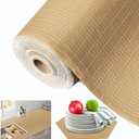 Beautysaid Shelf and Drawer Liner for Kitchen Cabinet, Non Adhesive Non Slip Shelf Paper Waterproof Washable Thickened for Dresser Pantry Shelve Bathroom Protector Liner(Beige,12 in x 10 FT)