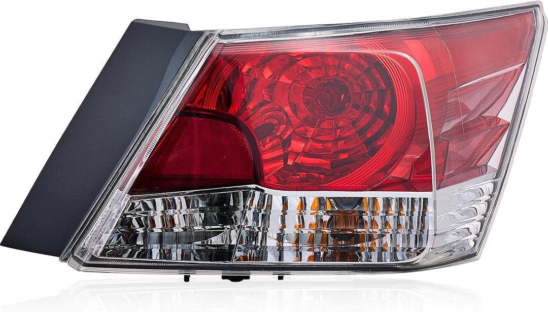 Tail Light for Sedan Honda Accord 2008-2012 HO2801172 Rear Taillight Assembly Replaces for 33500-TA0-A01-Tail Lamp with Bulb-Passenger Right Side RH