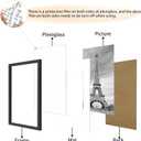 Abtgt 24x30 Frame Set of 3, Display Pictures 18x24 with Mat or 24x30 without Mat, Vertical & Horizontal Wall Decoration Picture Frame for Photos, Posters & Art Prints, Black