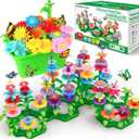SpringFlower Toys for Girls 3 4 5 6 7 Years Old, Flower Garden Building Kit with Storage case,Educational STEM Toy and Preschool Garden Play Set for Toddlers, for Kids,148pcs, Medium