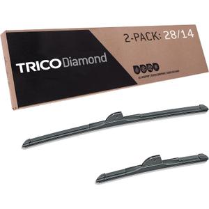 TRICO Diamond 28" + 14" Super Premium Automotive Replacement Windshield Wiper Blades (Set of 2), Passenger and Driver Side All-Weather Beam Wiper Blades for Select Vehicle Models (Item #25-2814)