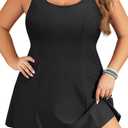 Plus Size Swim Dress - One Piece Swimsuit for Women Tummy Control Bathing Suit Modest Skirted Swimwear 2025, Black, 20 Plus