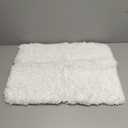 Small Bathroom Rugs 17x24 Non Slip White Fluffy Bath Mat for Bathroom Floor Machine Washable Plush Luxury Bath Rug for Tub Soft Shaggy Absorbent Shower Mat