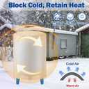 Round Water Pressure Tank Cover, 24"D x 34"H, 3-Layer Insulated Well Pump Cover for Winter Freeze Protection, Water Well Tank Cover for Outdoor & Yard, Well Tank Cover Freeze Proof Insulation