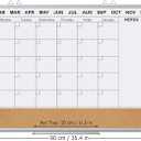 Whiteboard Calendar for Wall 36x24 Inch, EAONE Dry Erase Board with Calendar and Cork Board Combo, Double Sided/Magnetic/Aluminum Framed, Wall Mounted Monthly Planner Organizer for Home Office School