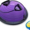 Nice C Balance Ball, Half Ball, Balance Ball, Exercise Workout Trainer, with Resistant Band, Strength Fitness Yoga with Bonus Foot Pump