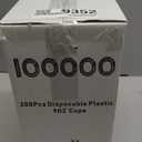 I00000 200 Pack Gold Plastic Cups, 9 Oz Elegant Clear Plastic Cups Gold Rimmed Disposable Glasses Fancy Disposable Party Cup Wedding Cup Drinking Tumblers Cocktail Glasses Perfect for Party