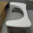 Squatty Potty Simple Curve Bathroom Toilet Stool 7" White