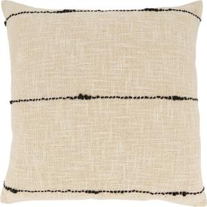 SARO LIFESTYLE Chic Stripe Woven Throw Pillow Cover, Natural, 20"