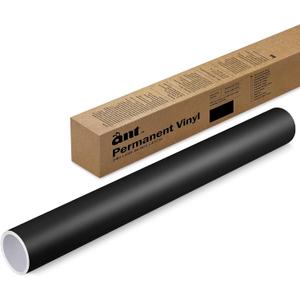 ANT Matte Black, 24" x 15, Permanent Vinyl Roll, Adhesive Vinyl Roll, for DIY Project, Decal, Sticker, Compatible with Cricut, Cameo, Silhouette, Weather-Resistant