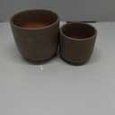 4.6 + 6 Inch Terracotta Succulent Planter Pots Round Clay Pots with Drainage for Indoor Plants Set of 2