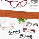 EYEURL 5-Pack Cat Eye Reading Glasses for Women- Men Blue Light Blocking Glasses Stylish Computer Readers for Women Anti Eyestrain & Glare with Spring Hinges,1.5