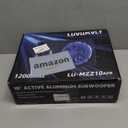 1200W 10" Car Subwoofer, Slim Under Seat Powered Subwoofer and Amp Package,High/Low Level Input, Car/Truck Audio Sub Built-in Amplifier amp Combo Package, with Blue LED Light