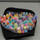 MemOffice 80 Colors Dual Tip Artist Alcohol Markers Set with Carrying Case - Perfect for Coloring, Drawing, Sketching, Card Making and Illustration - Perfect for Adults