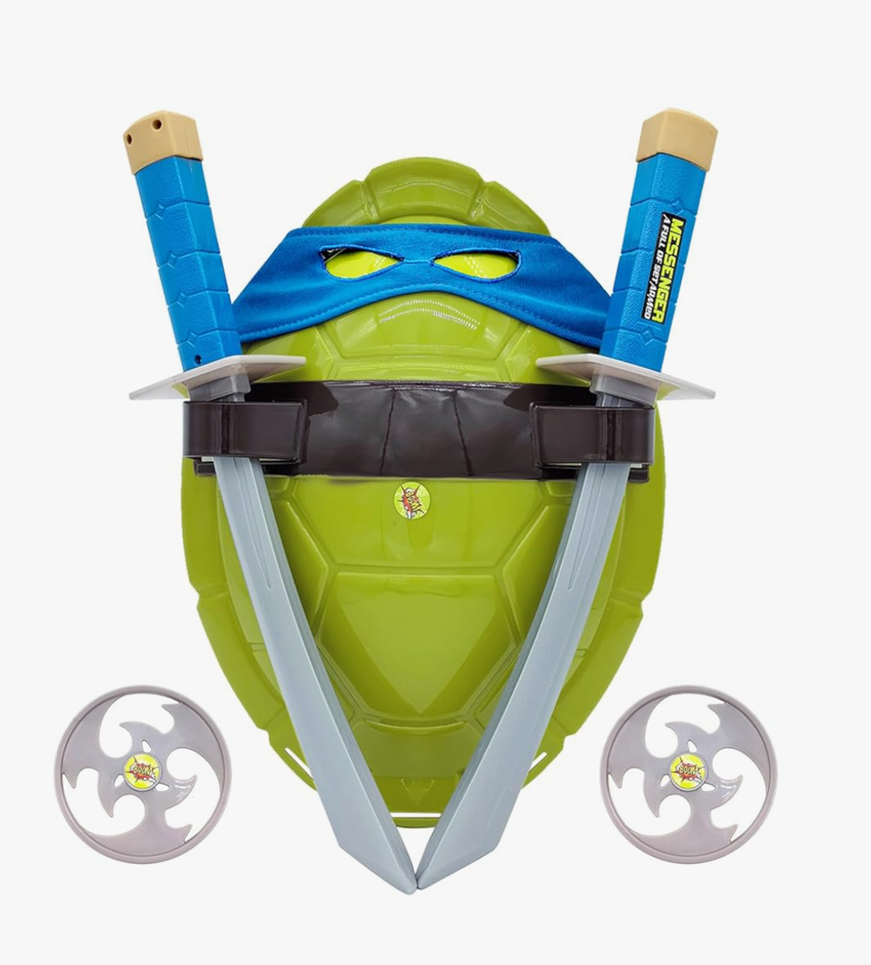 Plastic Turtle Shell for Kids Cosplay Halloween Cartoon Costume Party, Super Hero Cosplay Costume for Kids Birthday Party (Green-d)