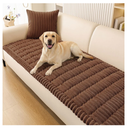 Smiry Couch Cover for Dogs Washable, Non Slip Fuzzy Pet Couch Covers for 3 Cushion Sofa Pet Friendly, Thick Soft Sofa Slipcovers Cushion Protector (Brown, 27.6" x 70.9")