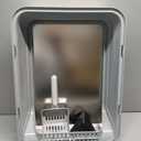FURTIME Stainless Steel Litter Box with Lid, High Sided Metal Litter Box