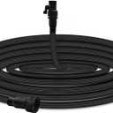 Garden Hose 75ft, Pliable lightweight Water Hose with Triple Layer 3/ 4" Fittings Ergonomic Grip Indoor & Outdoor Use Gift for Lawn Car Watering Plants Black
