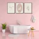 3Pcs Girls Nursery Wall Art Vintage Goose Wall Decor Pictures Pink Bow Poster Prints Kids Room Painting Artwork for Girls Room Bedroom Living Room Home Decoration,12x16in