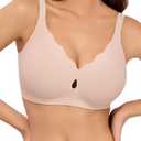 LUCKMEEY Bras for Women No Underwire Wave Push Up Wireless Bra Seamless Bras Full Coverage Bralettes Lift Everyday Bras XL