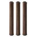 Heatless Curls Overnight | Rods for Blowout Look, Long Hair Rollers Blow Out Curling Rod No Heat Flexi Foam Tubes Silk Satin Velvet Soft Curlers to Sleep In Tools Set by VISOFO (Brown, Set of 3)