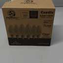 Energetic E12 B10 LED Classic Candelabra Clear Light Bulb, 40 Watt Equivalent, Soft White 2700K, Filament Clear Glass, Non-Dimmable, UL Listed, Pack of 6