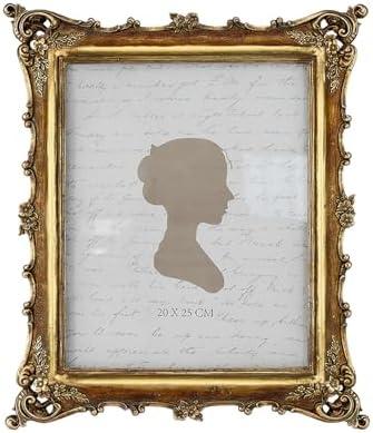 Sunlit Vintage Picture Frame 8x10 Inch, Luxury Antique Photo Frames with Glass Front, Photo Display, Tabletop Wall Hanging, Gift Ideas, Bronze Gold