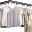 Wall Mounted Clothes Hanger,Clothes Drying Rack,Laundry Drying Rack,Drying Rack Clothing,Laundry Hanger Rack,Retractable Dryer Racks,Collapsible, Aluminum,can be Fold Upward & Left & Right, Black Upgrade