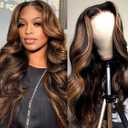 IWISH 13X6 Body Wave Lace Front Wigs Human Hair T Part Glueless Wigs Human Hair Wigs Pre Plucked Per Cut 180% Density Highlights Wig Body Wave Lace Front Wigs Human Hair Wigs