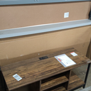 TV Console Table w/ Power Outlets 50" Industrial TV Stand w/ Open Shelves & Compartments