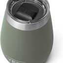 YETI Rambler 10 oz Wine Tumbler, Vacuum Insulated, Stainless Steel with MagSlider Lid, Camp Green