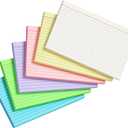 Colored Index Cards 5x8, 120 Count, 10 Color Large Index Cards Ruled, Flash Cards for Studying, large note cards 5x8 for Studying, Recipes, Memo Cards, Office Supply, DIY, Presentation