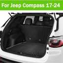 Cargo Liner Fits for Jeep Compass 2017-2025 Trunk Liner All Weather Cargo Mat, Custom Fit TPE Anti-Slip Car Seat Back Protector Accessories (with Backseat Mat)