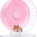 Niteangel Super-Silent Hamster Exercise Wheels: - Quiet Spinner Hamster Running Wheels with Adjustable Stand for Hamsters Gerbils Mice Or Other Small Animals (L, Pink)