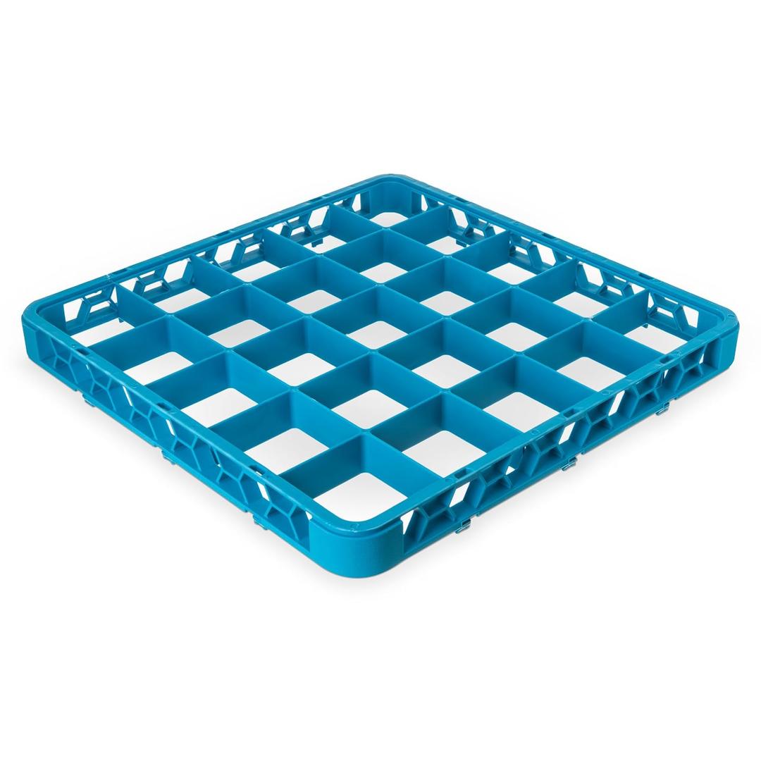 Carlisle FoodService Products RE2514 OptiClean 25 Compartment Divided Glass Rack Extender, 1.78", Blue