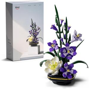 Nifeliz Gladiolus Flower Building Set, Botanical Flower Model Toy for Adults, Home and Office Table Dcor, Nature-Inspired Gift for Plant Lovers (478 PCS, NF10332)