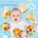 Montessori Baby Sensory Toys for 6-12 Months, Silicone Pull String Teething Toy, Infant Fidget Travel Toys, Airplane Travel Essentials, Newborn Baby Christmas & Birthday Gift for Babies