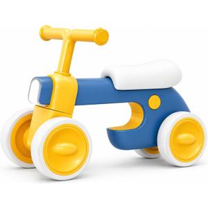 Henry & Colin First Balance Bike for 1 Year Old, 4 Wheel Toddler Bike with Fun Lights & Music, Soft Seat, No-Pedal Ride On Toy, 1st Birthday Gift for Boys & Girls Ages (12–36 Months), 7 inches x 20 inches x 12.5 inches