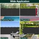 6 x 50FT Privacy Screen Fence Black Heavy Duty Mesh Fencing Shade Net Cover with Reinforced Bindings 100 Straps for Outdoor Chain Link Fence Patio Wall Garden Backyard, Black