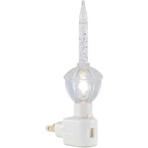 Novelty Lights Traditional Bubble Night Light, 1 Clear with Silver Glitter Bubble Night Light, (120 V Outlet, 1 Pack)