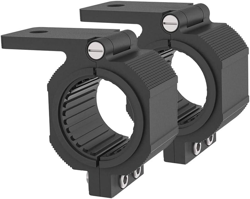 1 Pair Aluminum Mounting Bracket Kit Tube Clamp for 1.625 1.75 1.875 2 Inch Bullbar Roof Rack Roll Cage Horizontal Bar (1.6 to 2 Inch Adjustable)