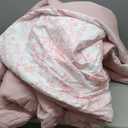 WONGS BEDDING King Size Comforter Set, 8 Pieces Pink Floral Bed in a Bag Comforter Sets, Botanical Print Soft Fluffy Microfiber Complete Bedding Sets for All Season (90"x104")