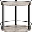 Lazy Susan Organizer, Rotating Spice Rack, 2 Tier Spice Turntable Organizer, Industrial Turntable Spice Holder, for Kitchen Countertop and Cabinet, Compact and Versatile, Greige SR22BG