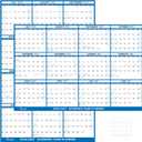 24"x36" Academic Wall Calendar 2026-2027, 12 Months Large Calendar, Wet & Dry Erase Laminated, Vertical/Horizontal Reversible, Yearly Wall Planner with Julian Dates, JULY 2026 to JUNE 2027 ONLY