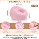 Realspring 6 Pcs Inflatable Bean Bag Chairs for Adults with Electric Air Pump, Blow up Couch Folding Portable Inflatable Couch Lazy Sofa for Outdoor Movie Night Camping(Pink,6 Pcs)